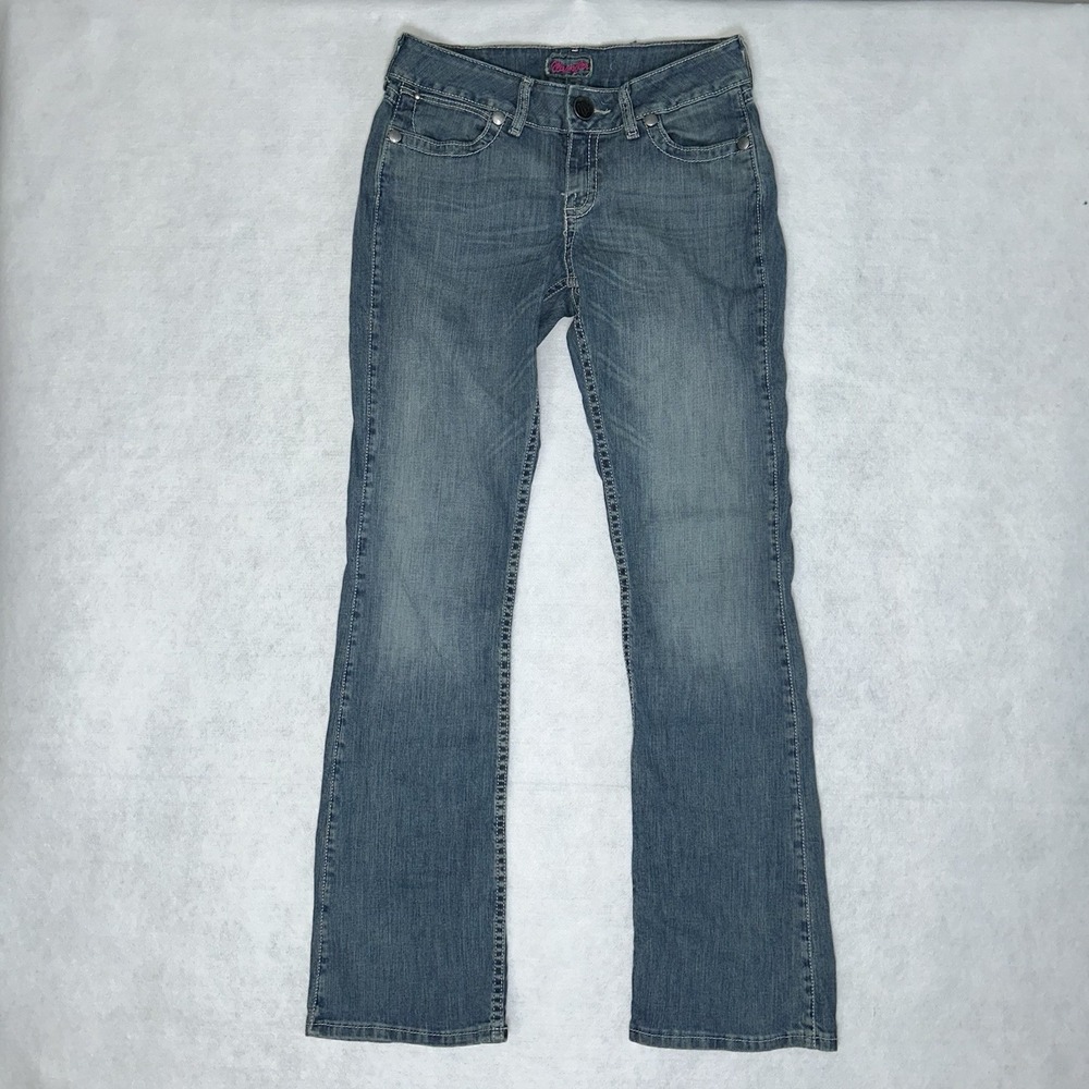 Wrangler‎ Pink Label 9MWZGT Women's Size 5/6x33 Denim Western Blue Jeans